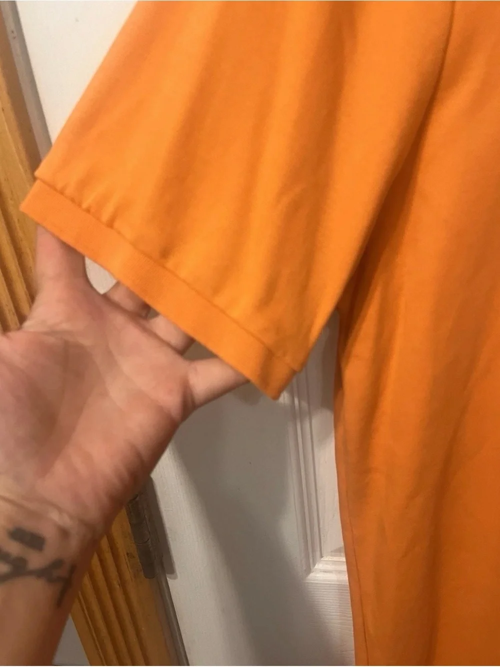 Ralph Lauren Men's Polo Shirt in Bright Orange with Embroidered Pony